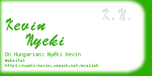 kevin nyeki business card