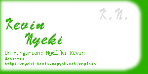 kevin nyeki business card